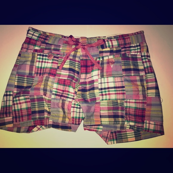 Marina Luna MADRAS Shorts Size 4 - Picture 1 of 8